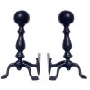 Black Dollhouse Miniature Log Andiron Set