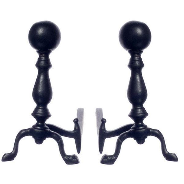 Black Dollhouse Miniature Log Andiron Set