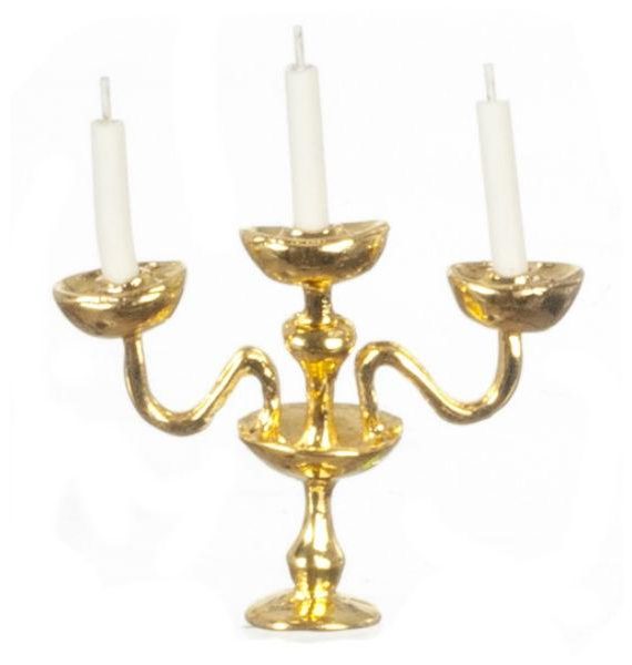 Nonworking 3-Arm Dollhouse Miniature Candelabra
