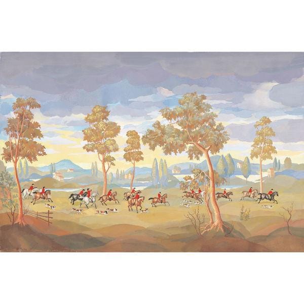 The Hunt Mural Dollhouse Wallpaper