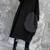 100% black linen cotton clothes For Women o neck pockets Art spring Dresses