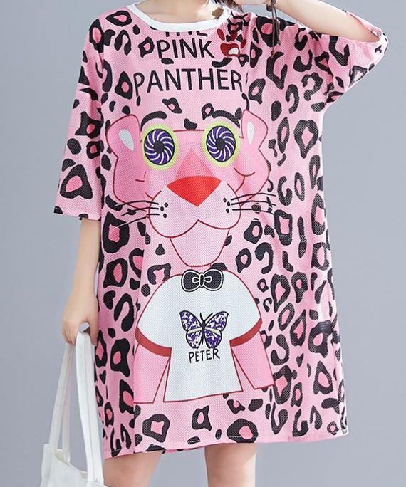 100% hollow out Cotton clothes Outfits pink prints Dress summer