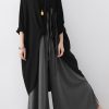 2025 autumn wide leg pants super loose linen pants casual elastic waist oversized