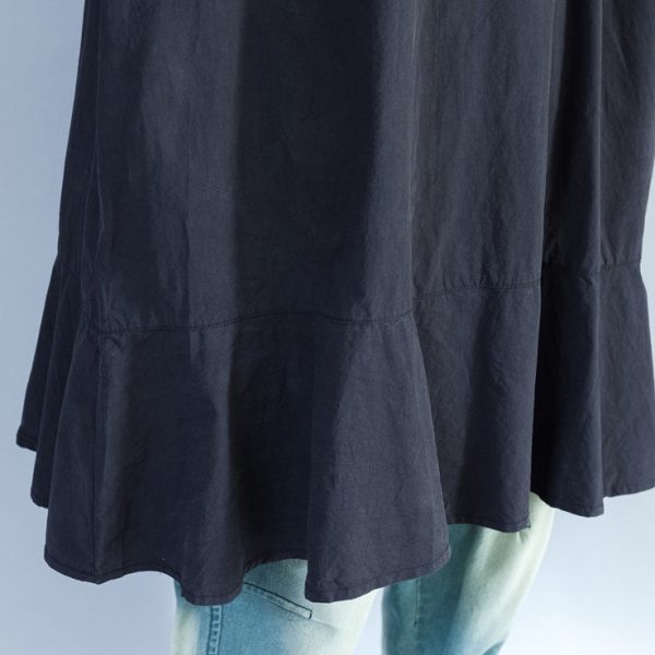 2025 baggy loose black prints cotton dresses plus size long fit a line dress - Image 5