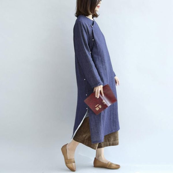 2018 spring long cotton dresses vintage maxi dress gown caftan traveling dress - Image 3