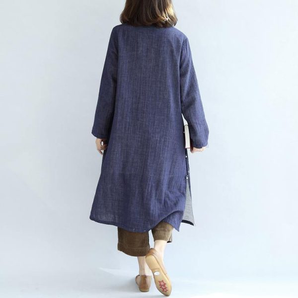 2018 spring long cotton dresses vintage maxi dress gown caftan traveling dress - Image 4