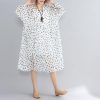 2018 white prints natural chiffon dress oversized long sleeve two pieces chiffon dress