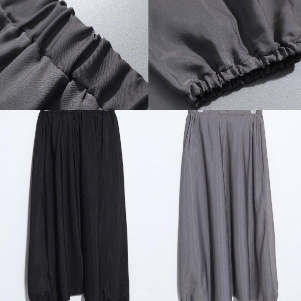 2025 summer new black silk crop pants loose women lantern pants - Image 5