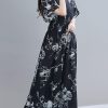 2025 New Black Print Jumpsuit Loose Jumpsuit
