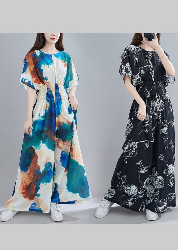 2025 New Black Print Jumpsuit Loose Jumpsuit - Image 3
