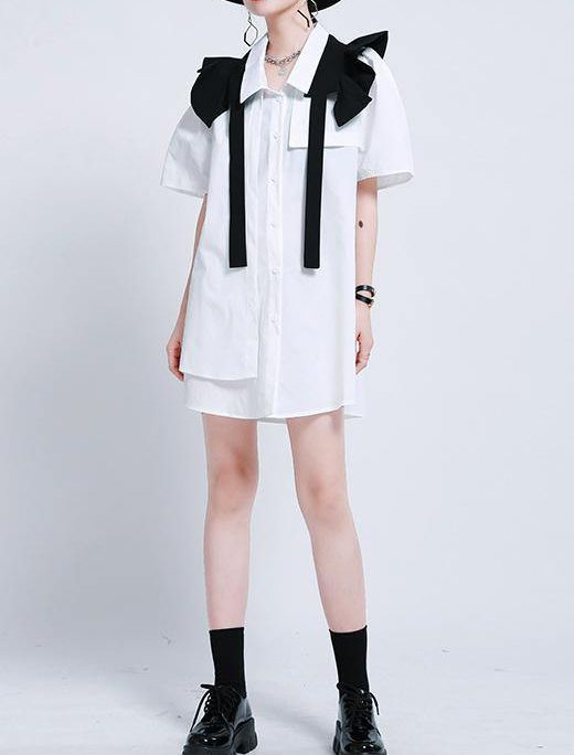 2025 summer White Ruffles asymmetrical design Dress