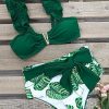 2025 New Green Bikini Fresh And Sexy Swimwear Set