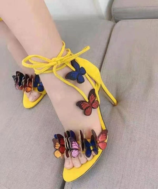 2025 New Summer Strap Butterfly Stiletto High Heel Sandals - Image 4