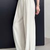 2025 New Beige High Waist Pockets Pants Summer