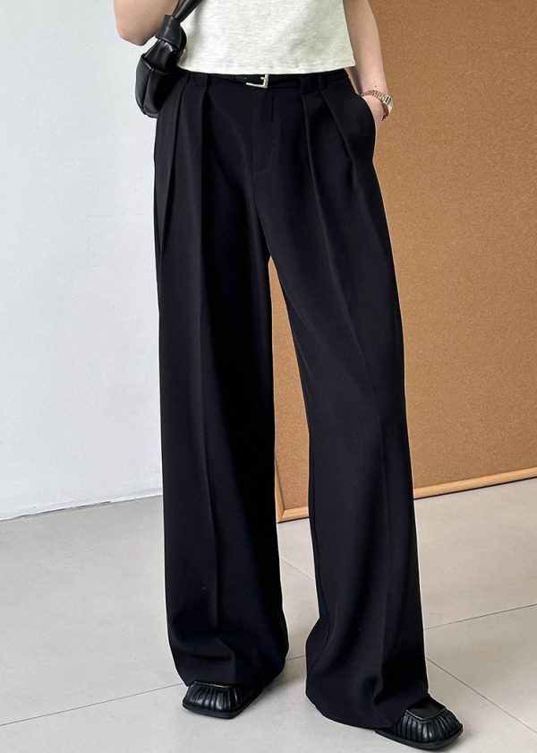 2025 New Beige High Waist Pockets Pants Summer - Image 2