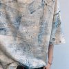 Art Grey O Neck Tie Dye Cotton Men T Shirts Half Sleeve