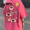 Art Pink Cartoon Print Cotton Men T Shirts Half Sleeve