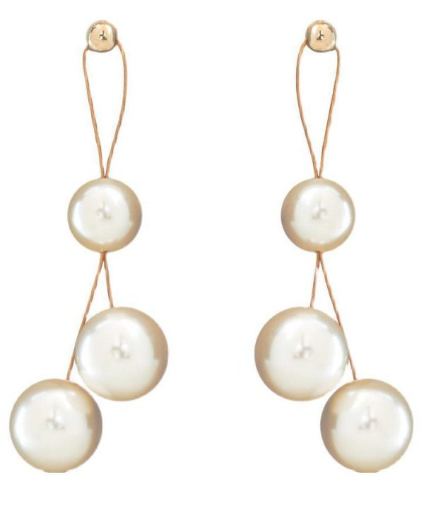 Art White Pearl S925 Silver Women's Drop Earrings - Image 5