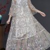 Beautiful Apricot Sequins Tulle Holiday Dresses Summer