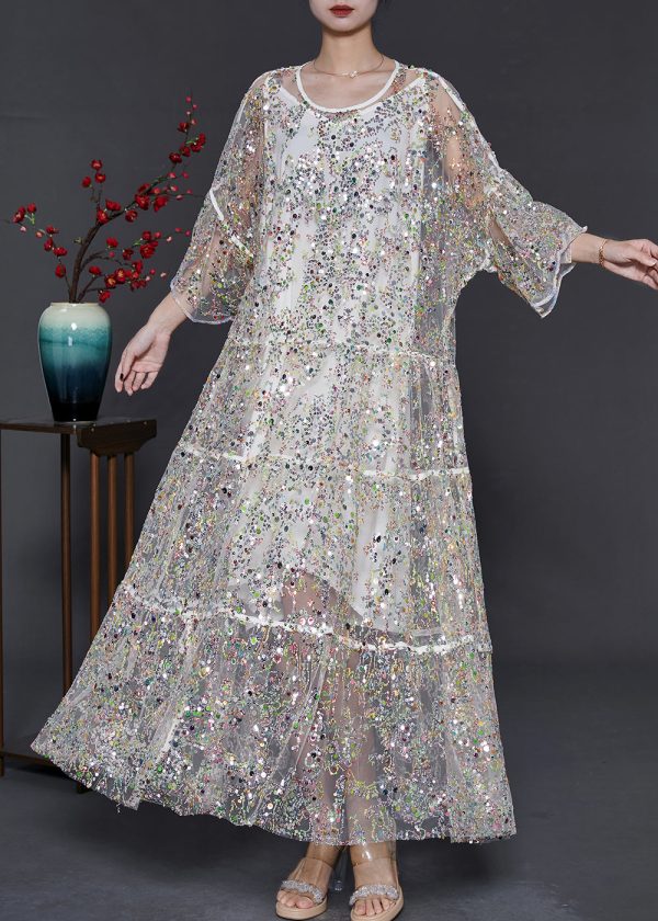 Beautiful Apricot Sequins Tulle Holiday Dresses Summer - Image 2