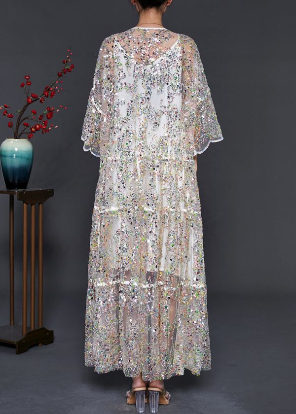 Beautiful Apricot Sequins Tulle Holiday Dresses Summer - Image 4