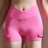 Beautiful Rose High Waist Patchwork Workout Gym Shorts Legging