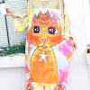 Beautiful patchwork short sleeve cotton Tunics Fashion Ideas Cartoon print long Dresses summer
