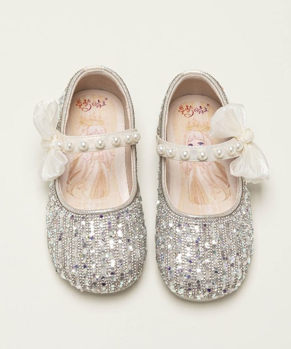 Beige Girls' Princess Shoes 2025 New Soft Bottom Zircon - Image 4