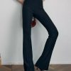 Black Hollow Out Spandex Summer Pants High Waist