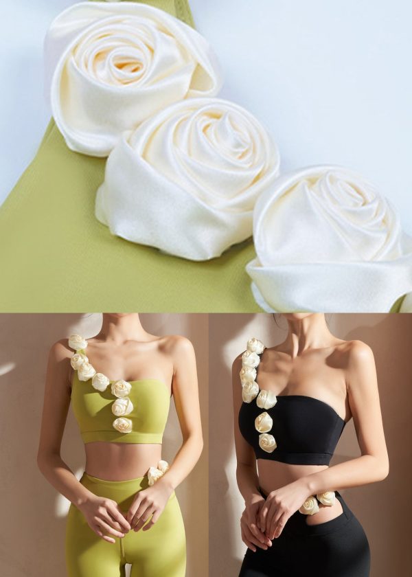 Black One Shoulder Bra And Leggings Set - Image 5