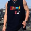 Black Print Side Open Cotton Men Tank O Neck Summer