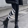 Black leggings female winter large size high waist nine points feet pants women