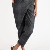 Bohemian Grey Striped High Waist Cotton Harem Pants Summer