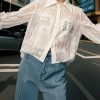 Bohemian White Print Chiffon UPF 50+ Shirts Spring