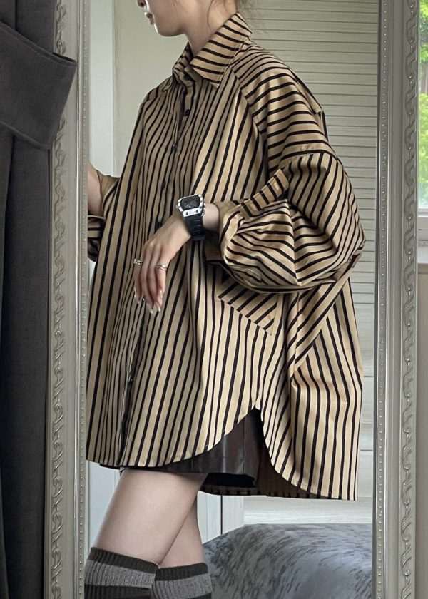 Casual Black Coats And Striped Shirts Two Piece Set Spring - Image 4