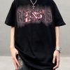 Casual Black O Neck Print Cotton T Shirt Men Summer