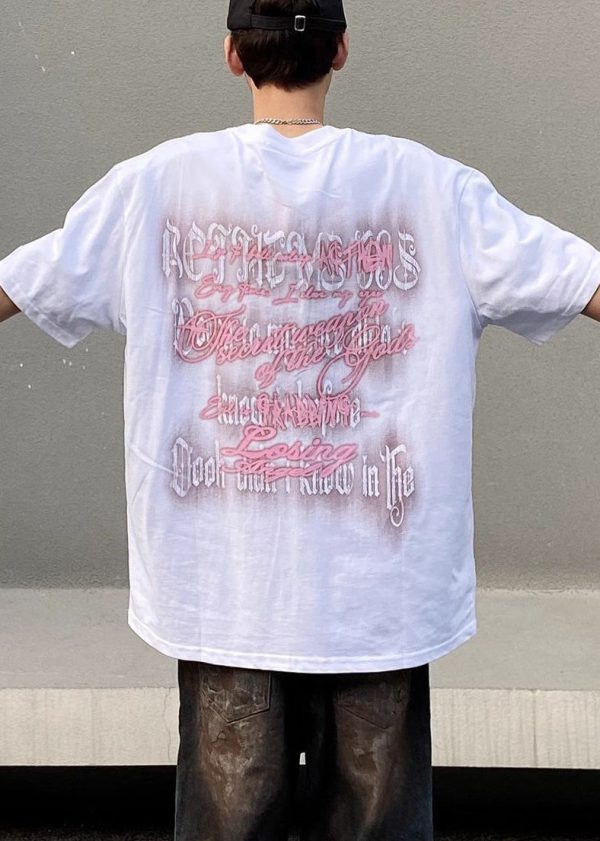 Casual Black O Neck Print Cotton T Shirt Men Summer - Image 5