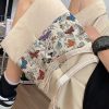 Casual Khaki Embroideried Elastic Waist Cotton Men Shorts Summer