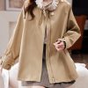 Casual Natural Khaki Stand Collar Nail Bead Patchwork Coat Spring