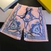 Casual Pink Print High Waist Cotton Summer Mens Shorts