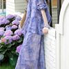 Casual Purple Tie Dye Cardigans And Spaghetti Strap Dress Two Pieces Set Spring