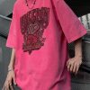 Casual Rose Print Oversized Cotton Mens T Shirts Half Sleeve