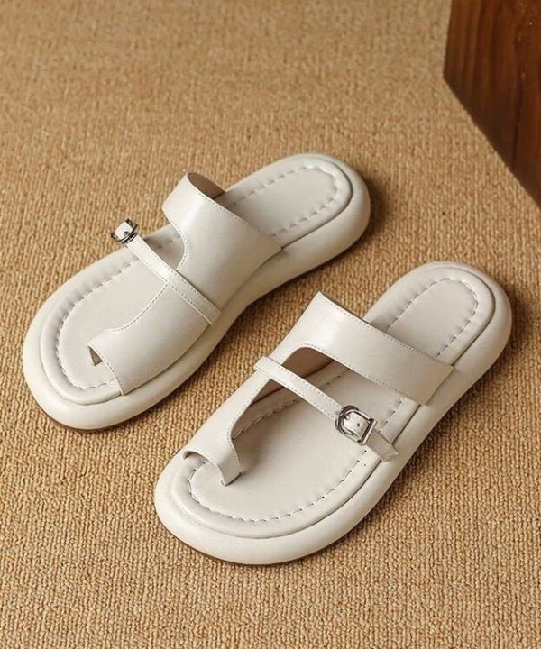 Casual Splicing Hollow Out Black Flip Flops Slide Sandals - Image 4