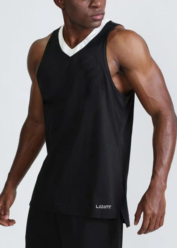 Casual White V Neck Cozy Cotton Mens Tank Sleeveless - Image 4