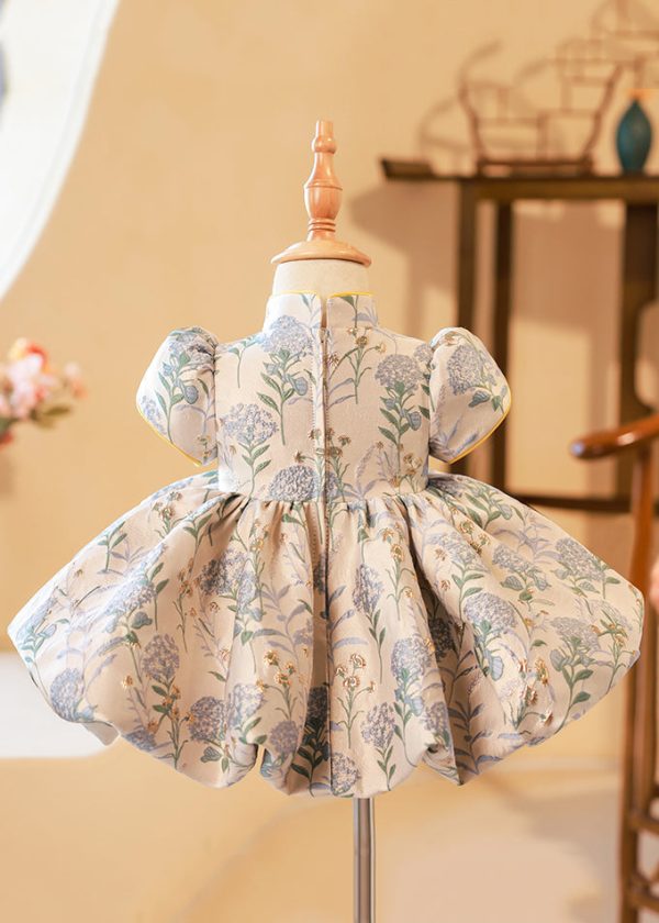 Chinese Style Embroideried Wrinkled Tassel Kids Maxi Dress Summer - Image 5
