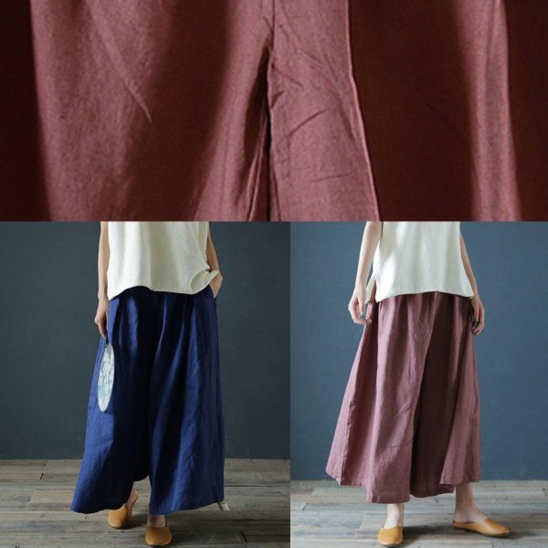 Chunxin original design cotton and linen wide-leg pants - Image 5