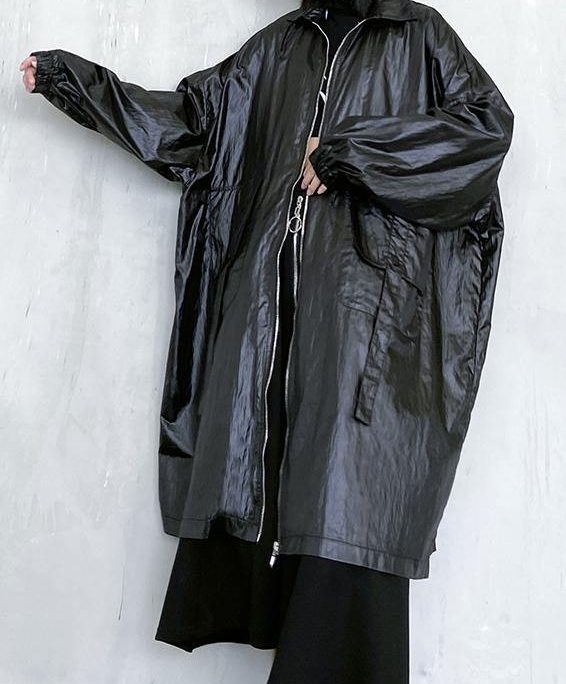 Classy black Fashion clothes Wardrobes lapel pockets fall women coats