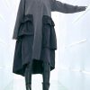 Classy patchwork Cotton Wardrobes plus size Sleeve gray baggy Dress