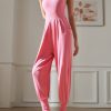 Club Pink Wrinkled Patchwork One Piece Workout Suit