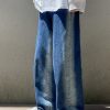 Cool Blue Gradient Pockets Denim Pants Men Apparel Fall